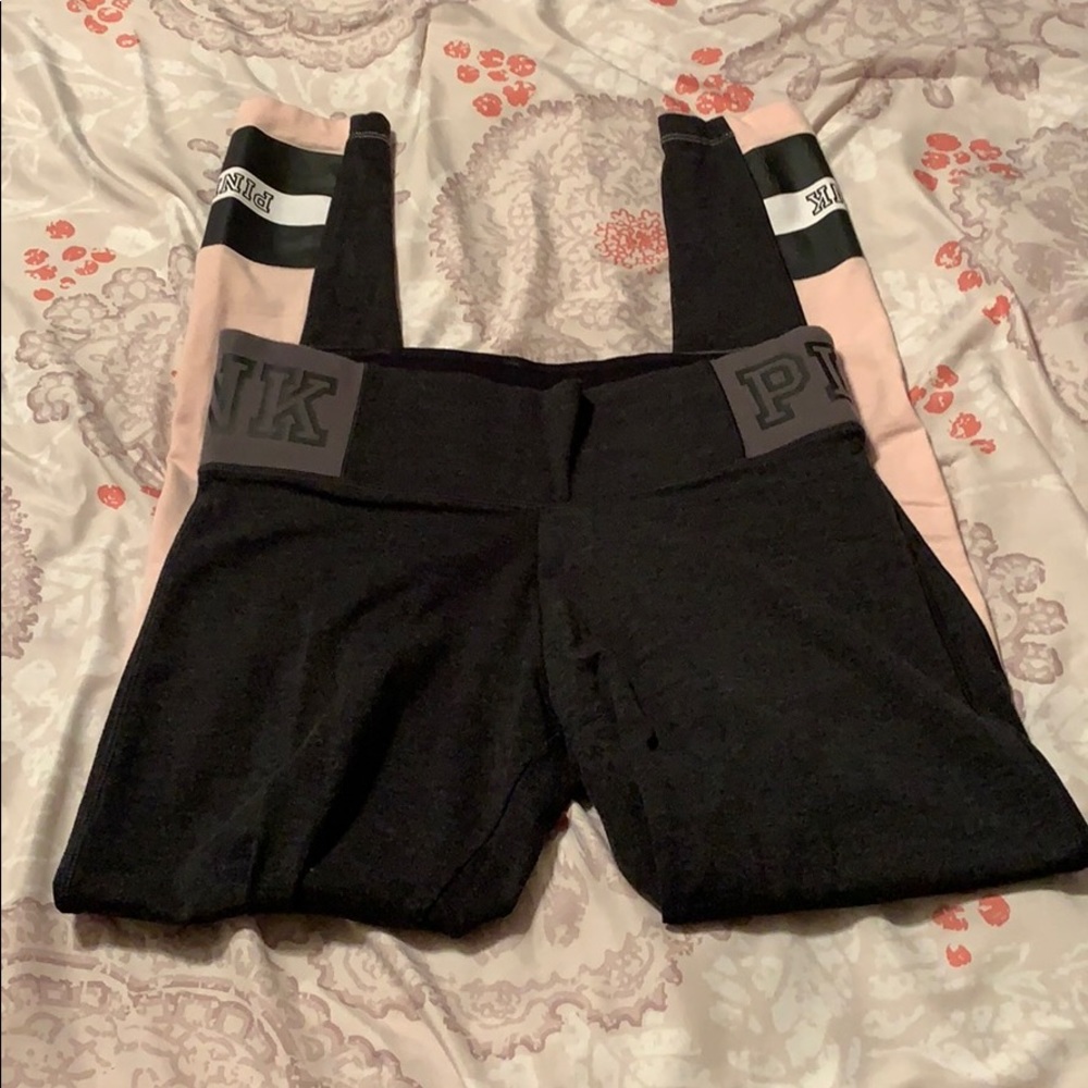 Pink size small charcoal leggings